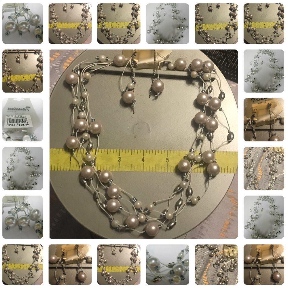 Tamina by Stella Multiple Strand Gray Lucite Set